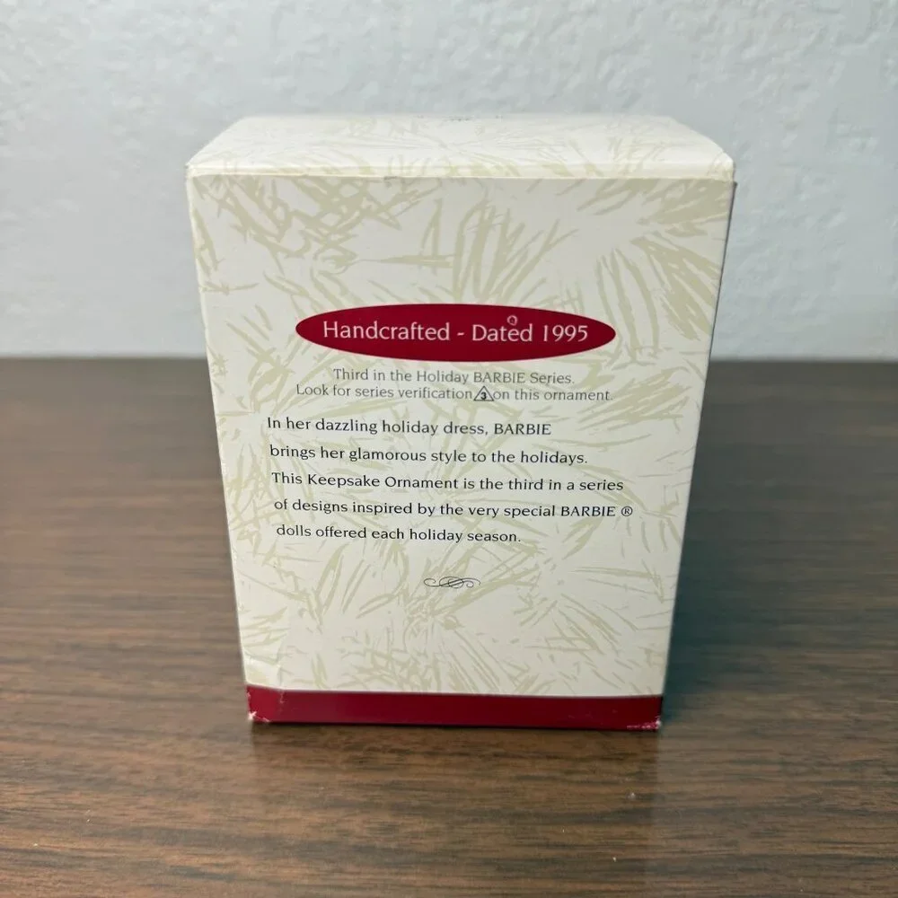 Hallmark VTG 1995 Keepsake Ornament Holiday Barbie Collectors Series OPEN W BOX